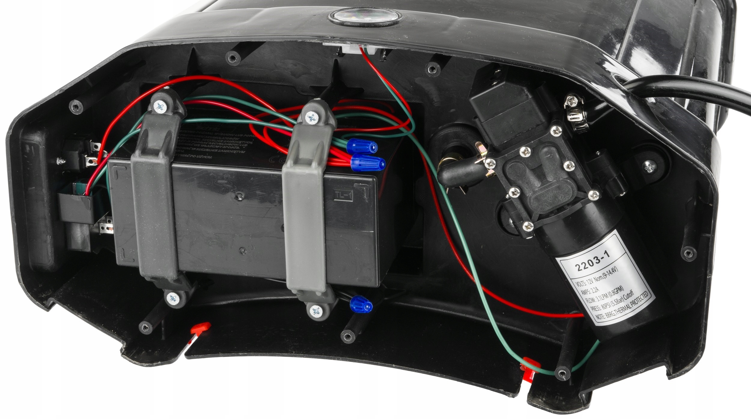 OPRYSKIWACZ AKUMULATOROWY ELEKTRYCZNY 20L PLECAKOWY RED TECHNIC 4 DYSZE Zasilanie akumulatorowe