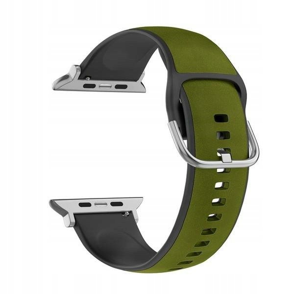 Beline pasek Apple Watch Silico Leather 38/40/41mm zielono-czarny box