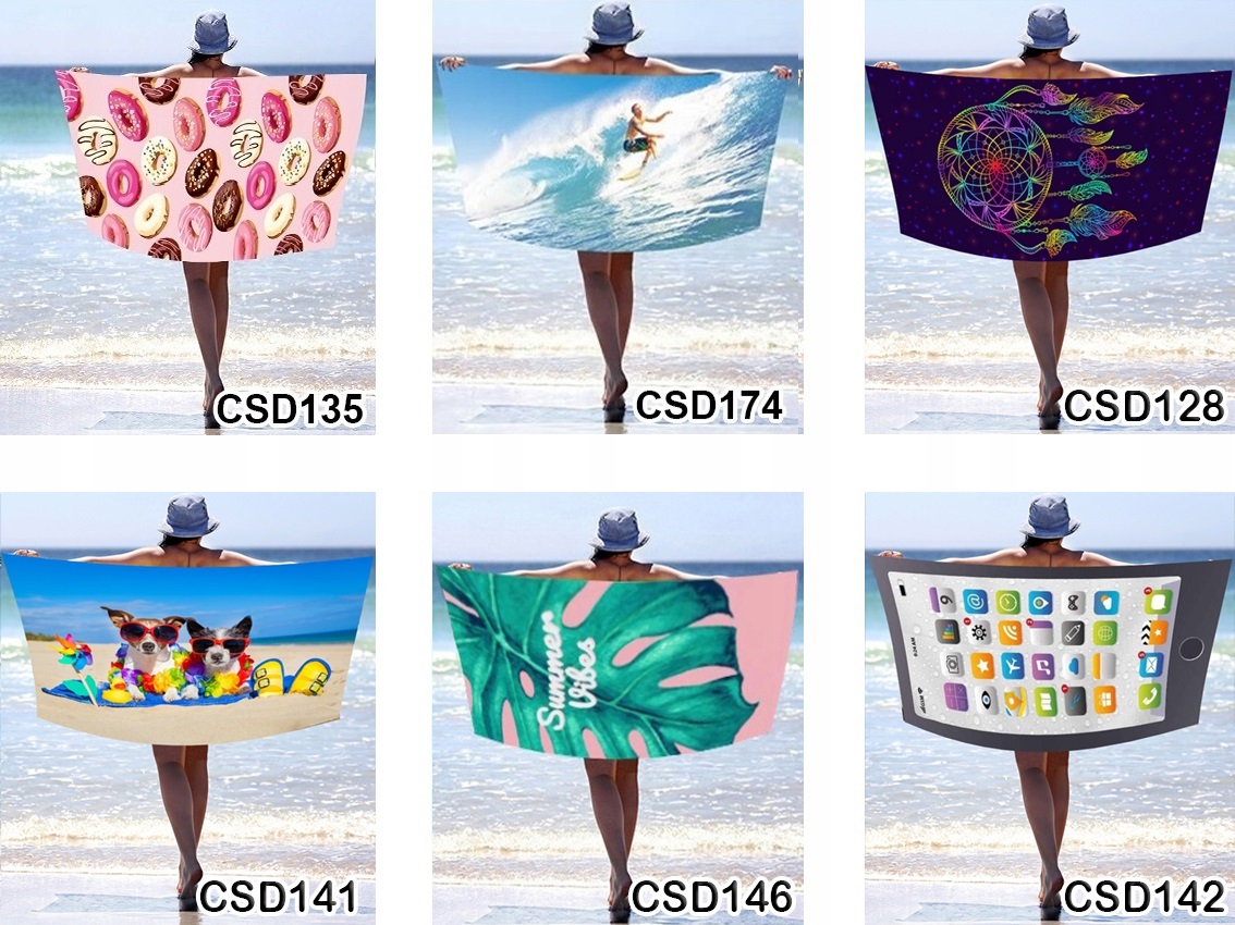 DUŻY RĘCZNIK PLAŻOWY 100x180cm KĄPIELOWY SZYBKOSCHNĄCY MIKROFIBRA XXL Kształt prostokątny