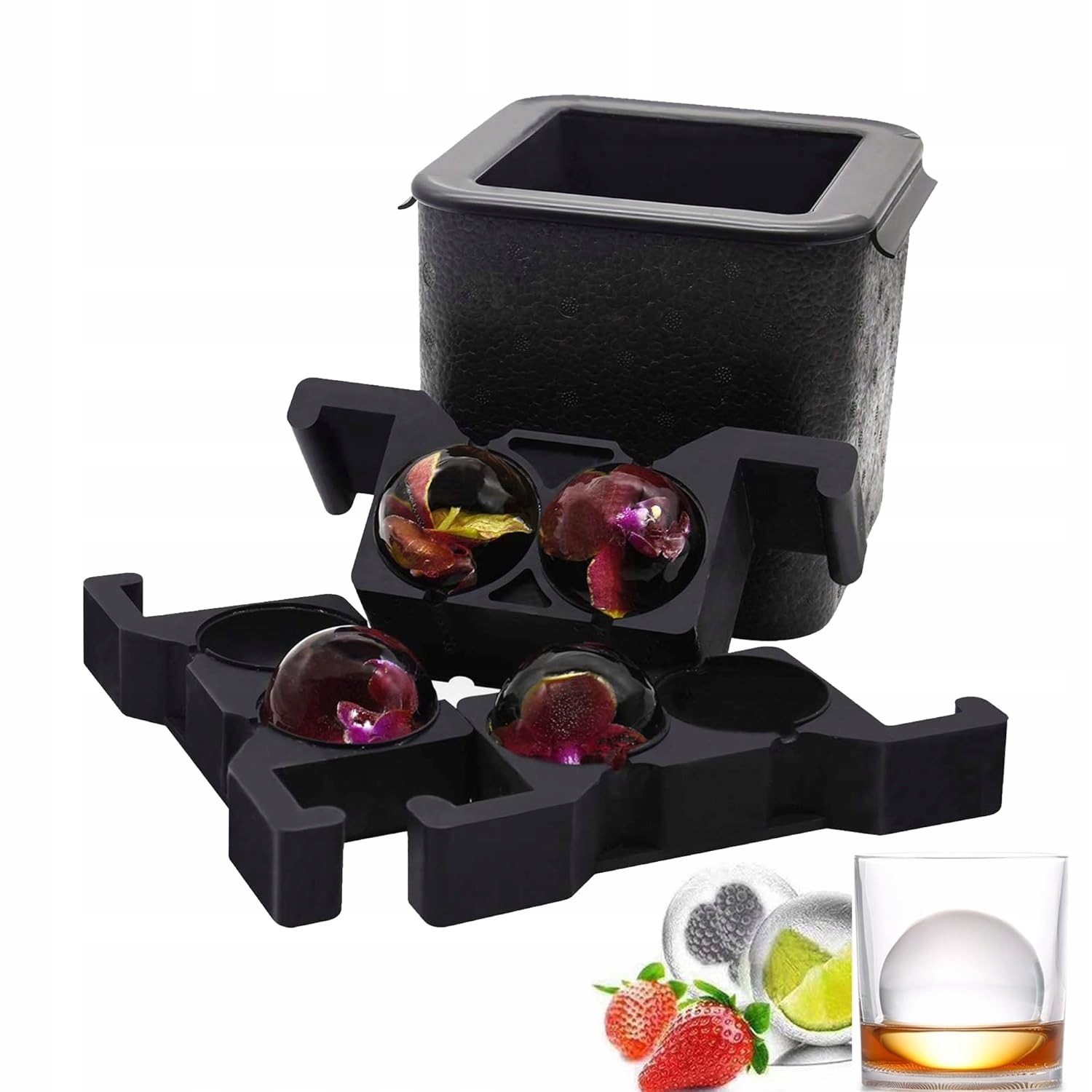 Maszyna Forma Do Lodowych Kul Jumbo 4 Miejsca Na Kule Koktajle Drinki