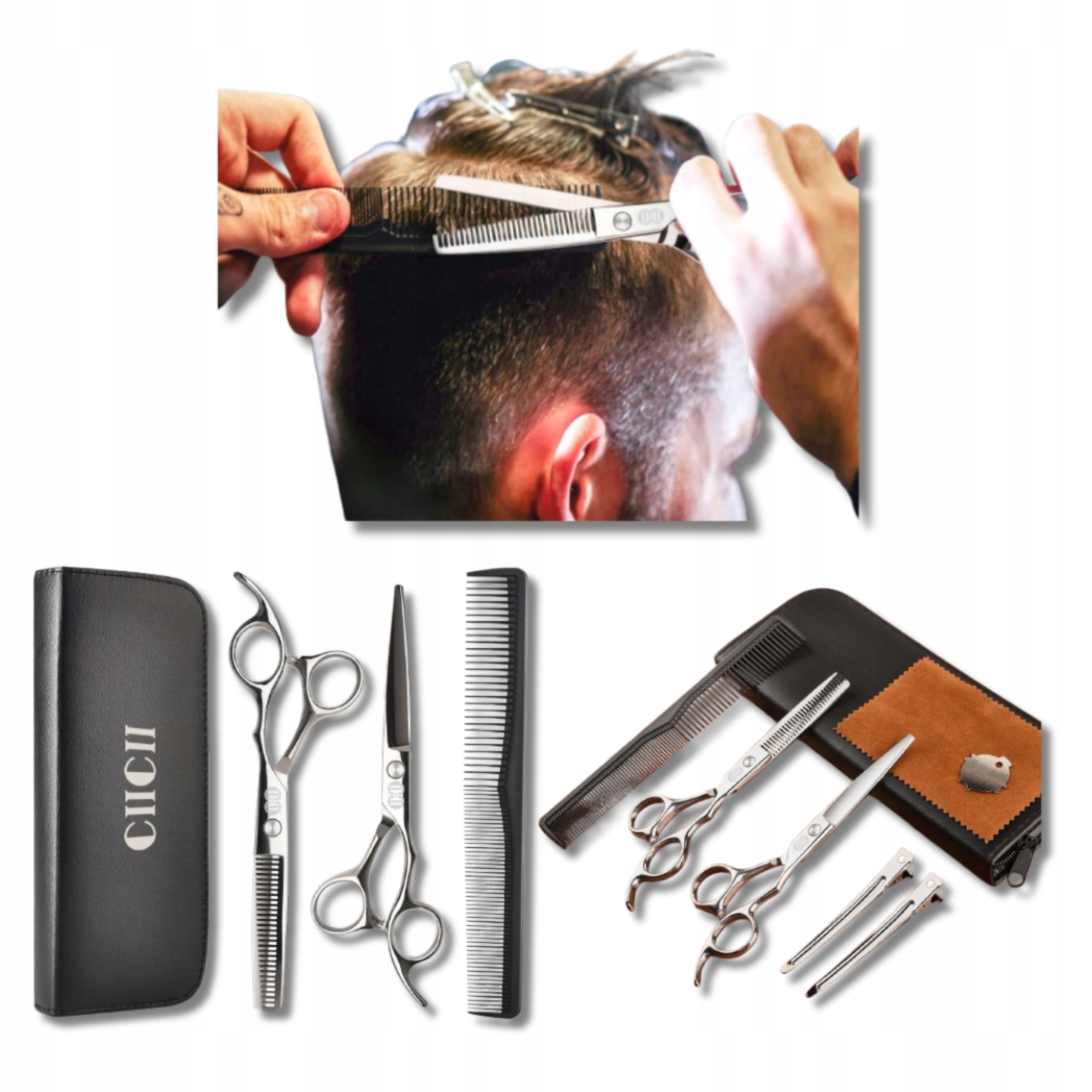 Profesionální kadeřnické nůžky na stříhání vlasů a vousů, ostré, silné