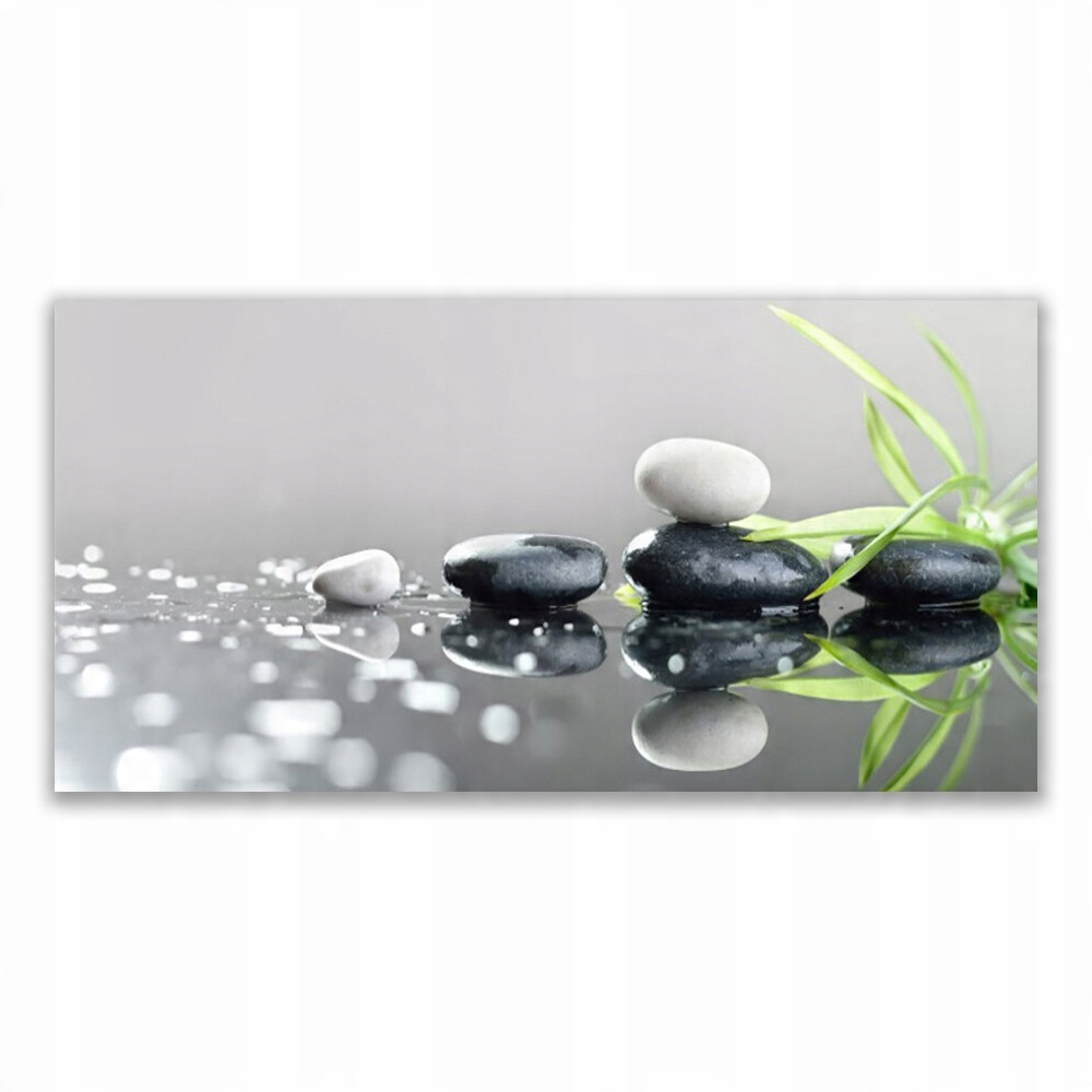 

Fotoobraz z grafiką 120x60 Kamienie Zen Trawa Spa