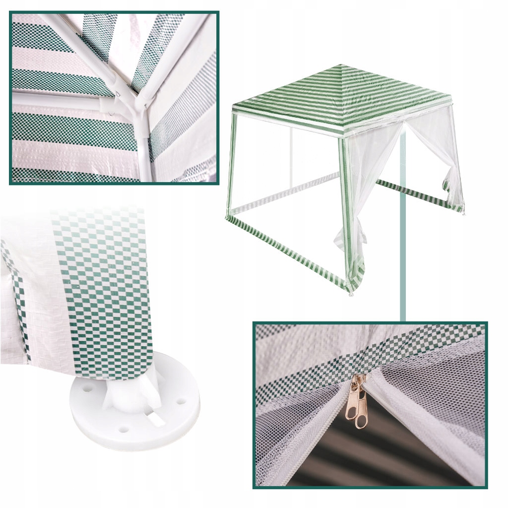 NAMIOT PAWILON OGRODOWY IMPREZOWY HANDLOWY ALTANA Z MOSKITIERĄ 3X3M Liczba ścianek bocznych 4 ścianki