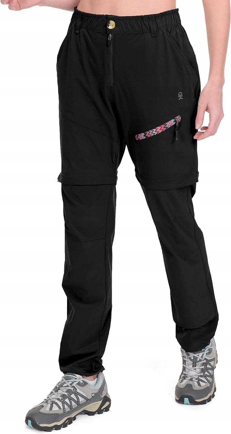 SPODNIE TREKKINGOWE DAMSKIE TURYSTYCZNE 2CZĘSCIOWE CZARNE r.S Little Donkey