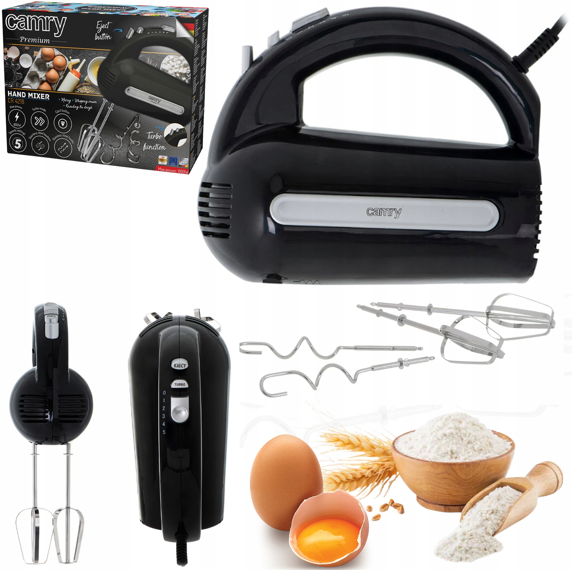 Černý mixér 800 W Camry Cr 4218