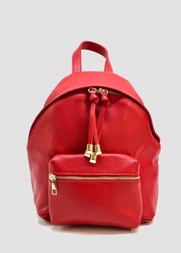 Cheval Firenze Kabelka Batoh Přírodní kůže, barva červená