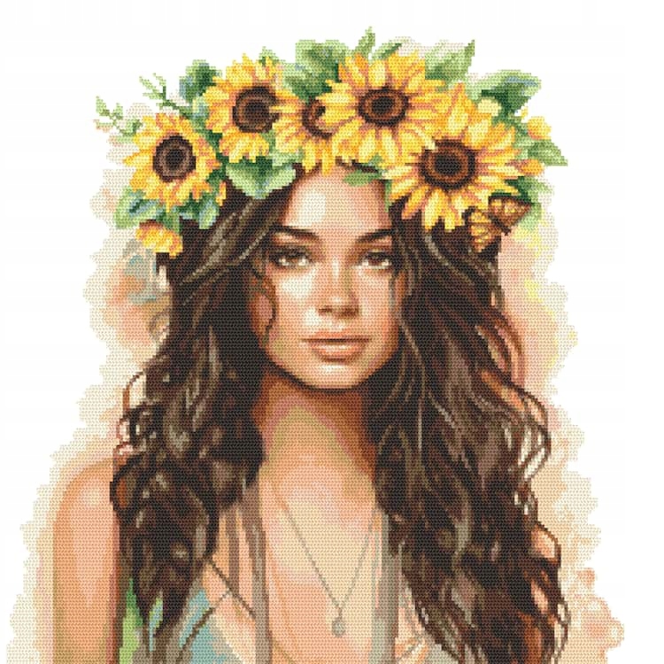 Křížková výšivka Vyšívací sada Paní Léto
