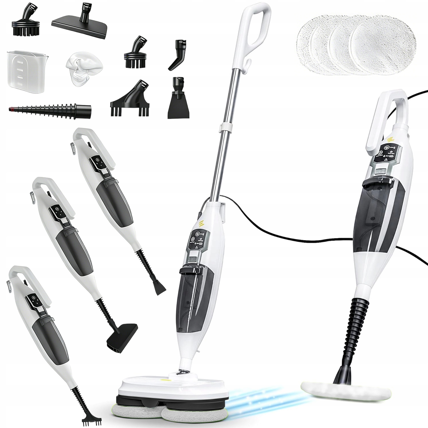 Multifunkční Parní Mop 1300W 10V1 S Příslušenstvím Pro Kuchyňskou Koupelnu