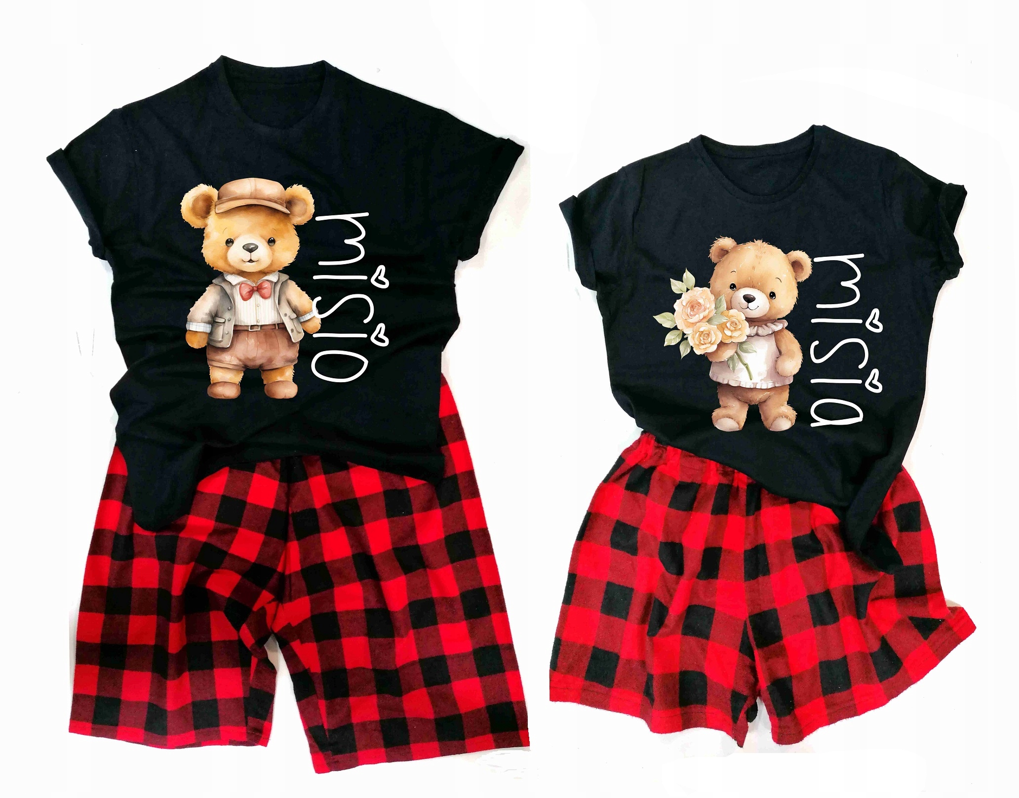 Bavlněné Pyžamo Pro Páry Dárek K Vánocům dárek k Valentýnu Medvídci S