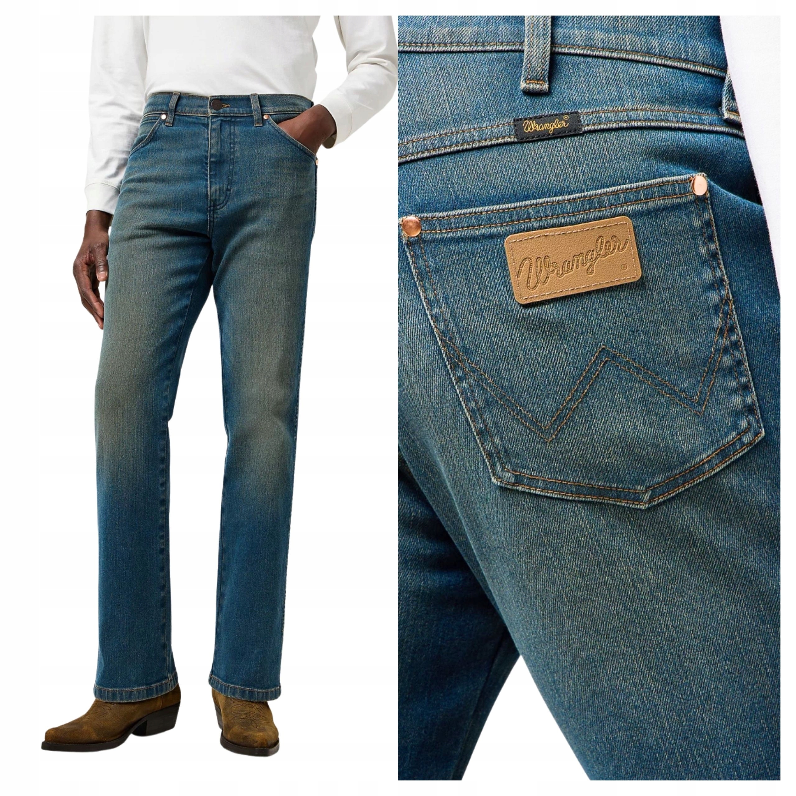 Pánské kalhoty Wrangler Wrancher Regular Fit Bootcut Faded Jeans W34 L34