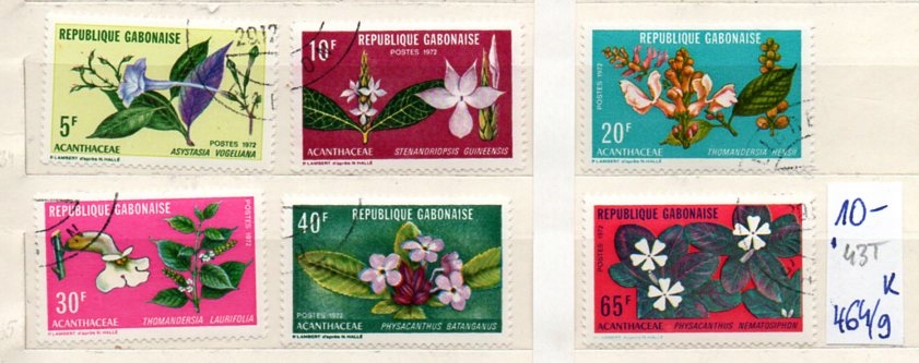 Gabon 43 T , nr 464/ 9 , komplet