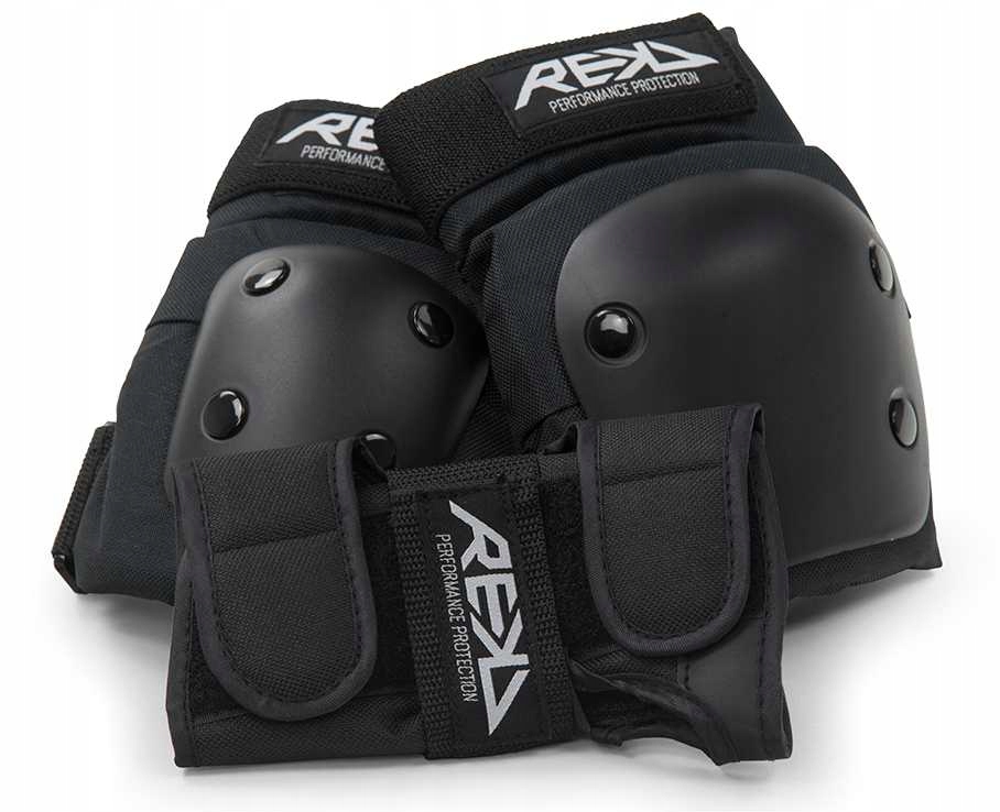 Zestaw ochraniaczy Rekd Junior Heavy Duty kolana łokcie nadgarstki| Black M