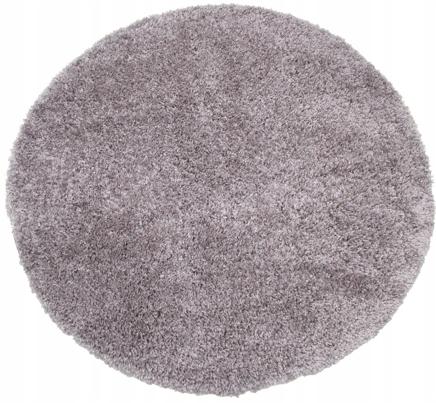 Koberec Shaggy Kulatý Chlupatý Do Obývacího Pokoje Ložnice Plyšový Hnědý 120X120