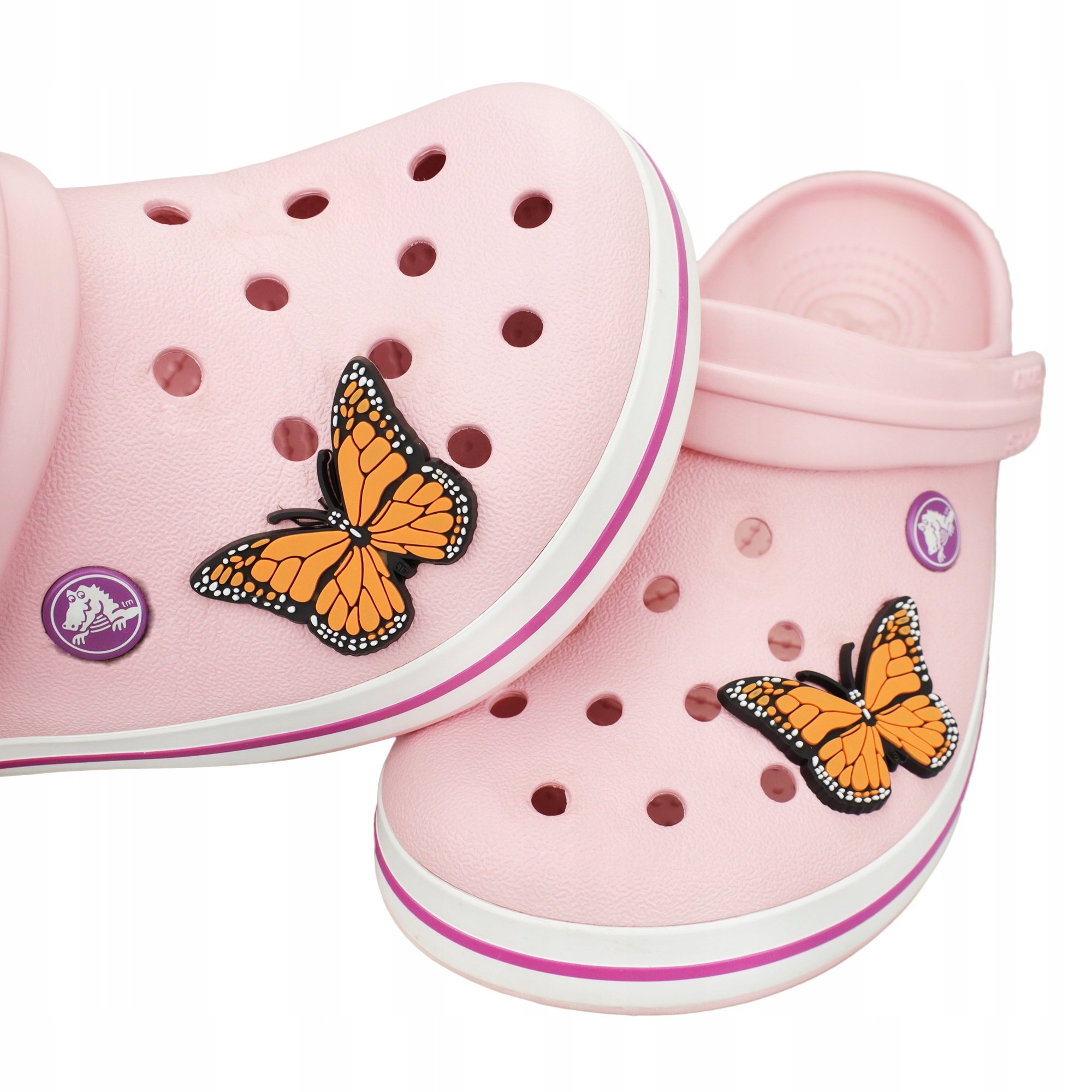 

Wpinki do crocs motyle pomarańczowe Jibbitz 2 szt
