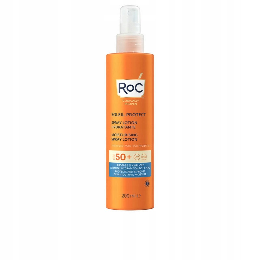 Sprej na opalování Roc Protección Solar Spf 50 Spf 50+ 200 ml Hydratační