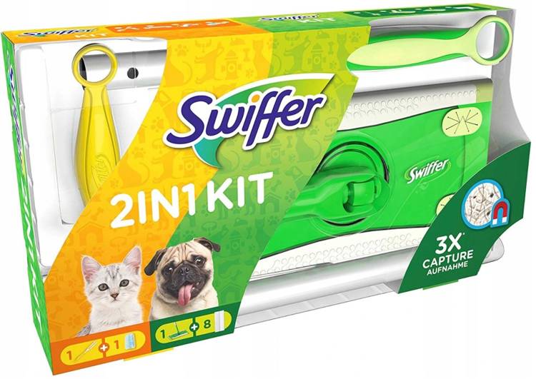 Levně Swiffer 2V1 Kit Zestaw Mop a wkłady miotełka do kurzu