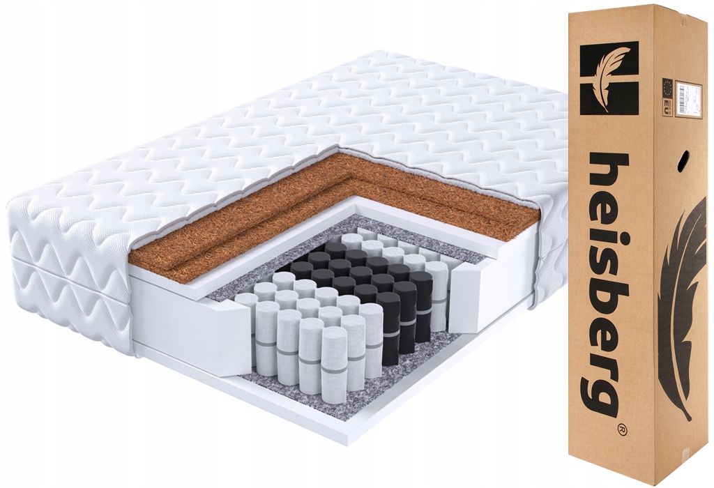 Matrace 160x200 Best kapesní 24 cm Tvrdá 2X Kokos H3 H5 Heisberg