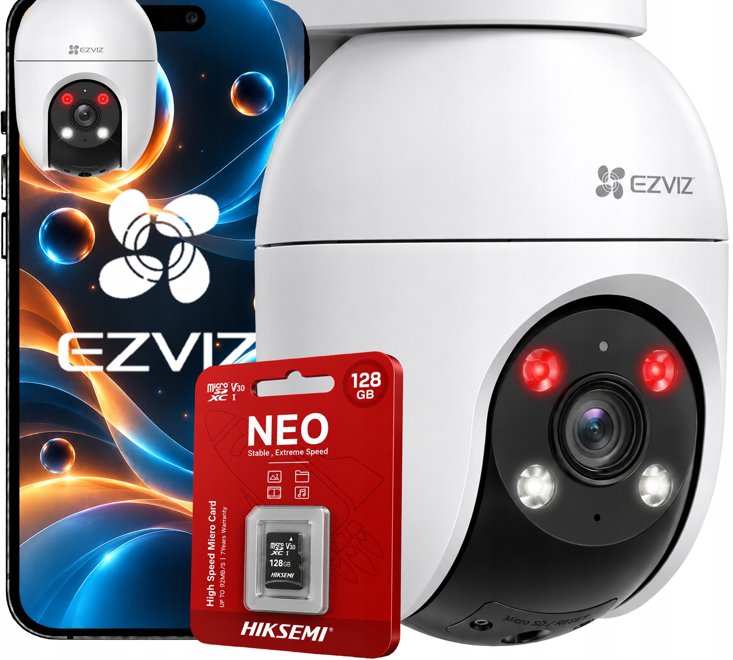 WiFi Ip kamera Ezviz C8c 4K 8Mpx 360° Náhled 24/7 MicroSD karta 128GB