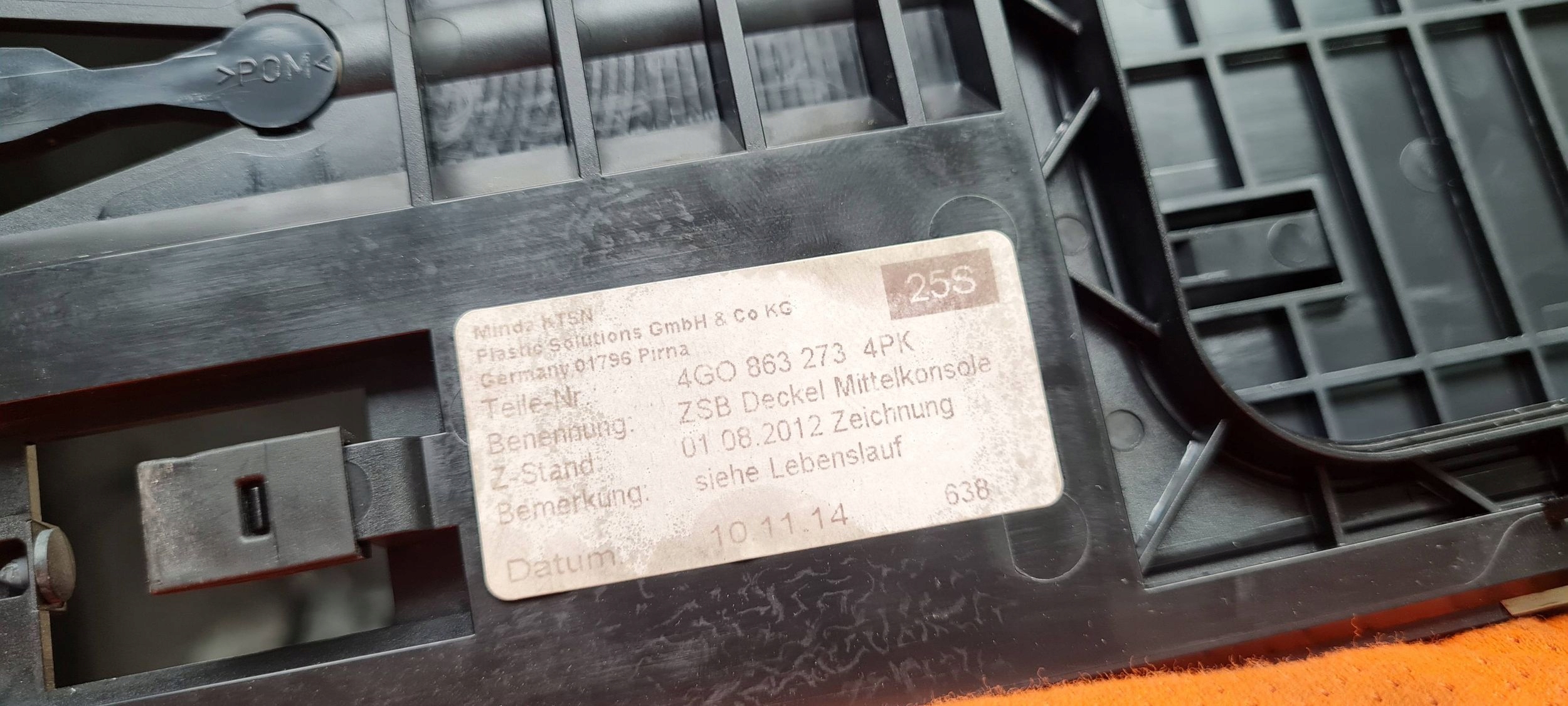 A6 C7 4G LIFT ashtray front front 1LQ 4G0863273 A7 C7 4G