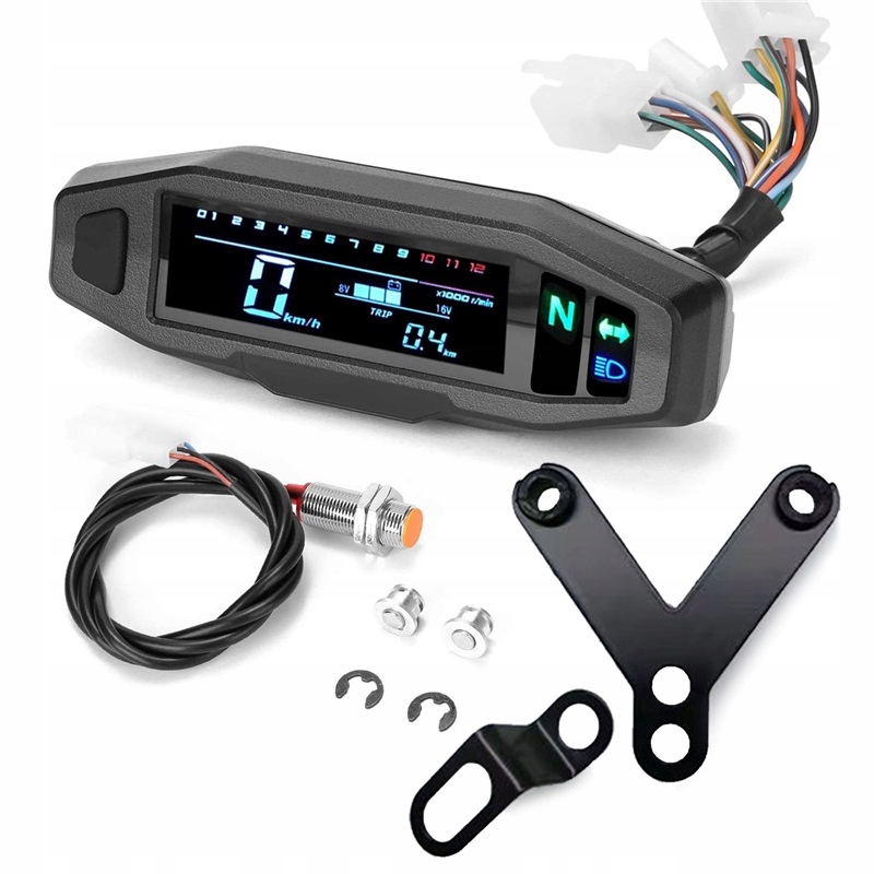 ЦИФРОВОЙ СПИДОМЕТР СЧЕТЧИК МОТОЦИКЛ ЖК-ДИСПЛЕЙ