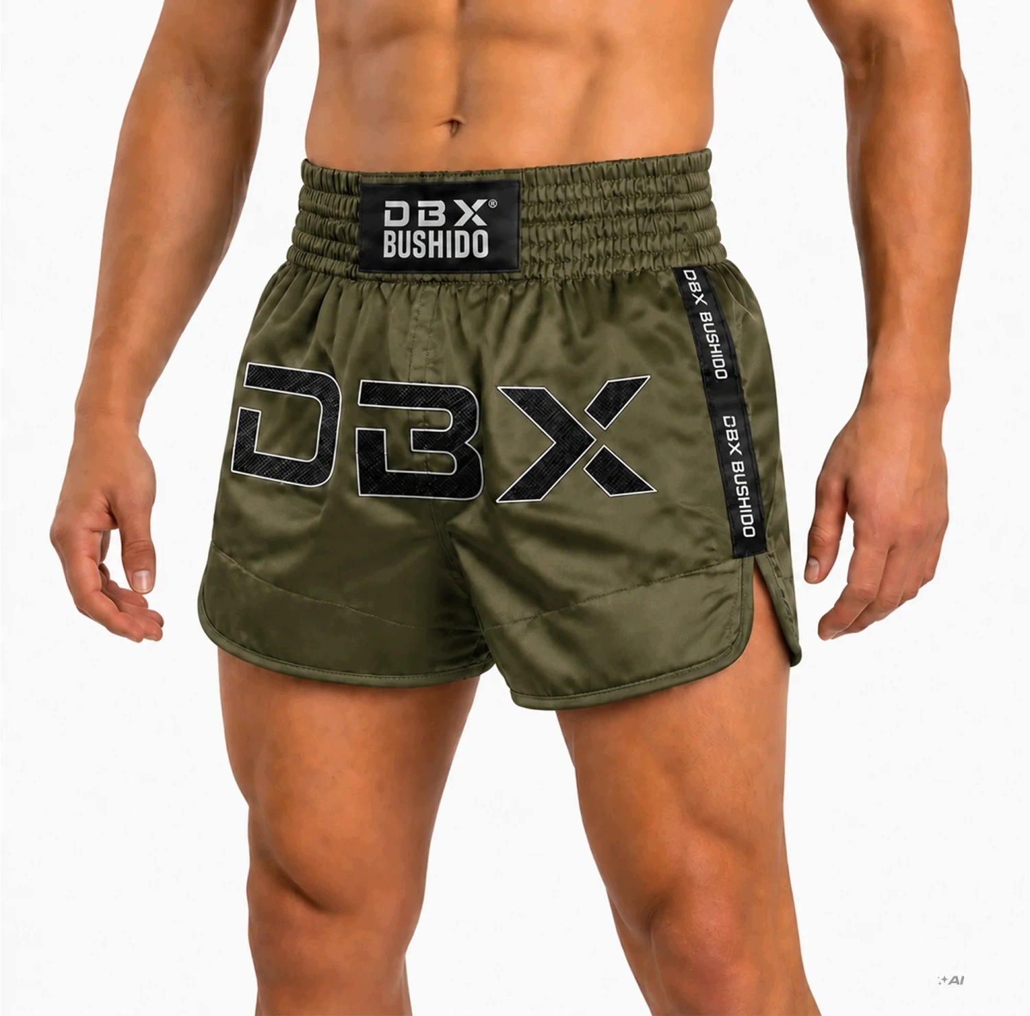 Spodenki Muay Thai do sportów walki Tajki zielone Combatwear Dbx Bushido Xs