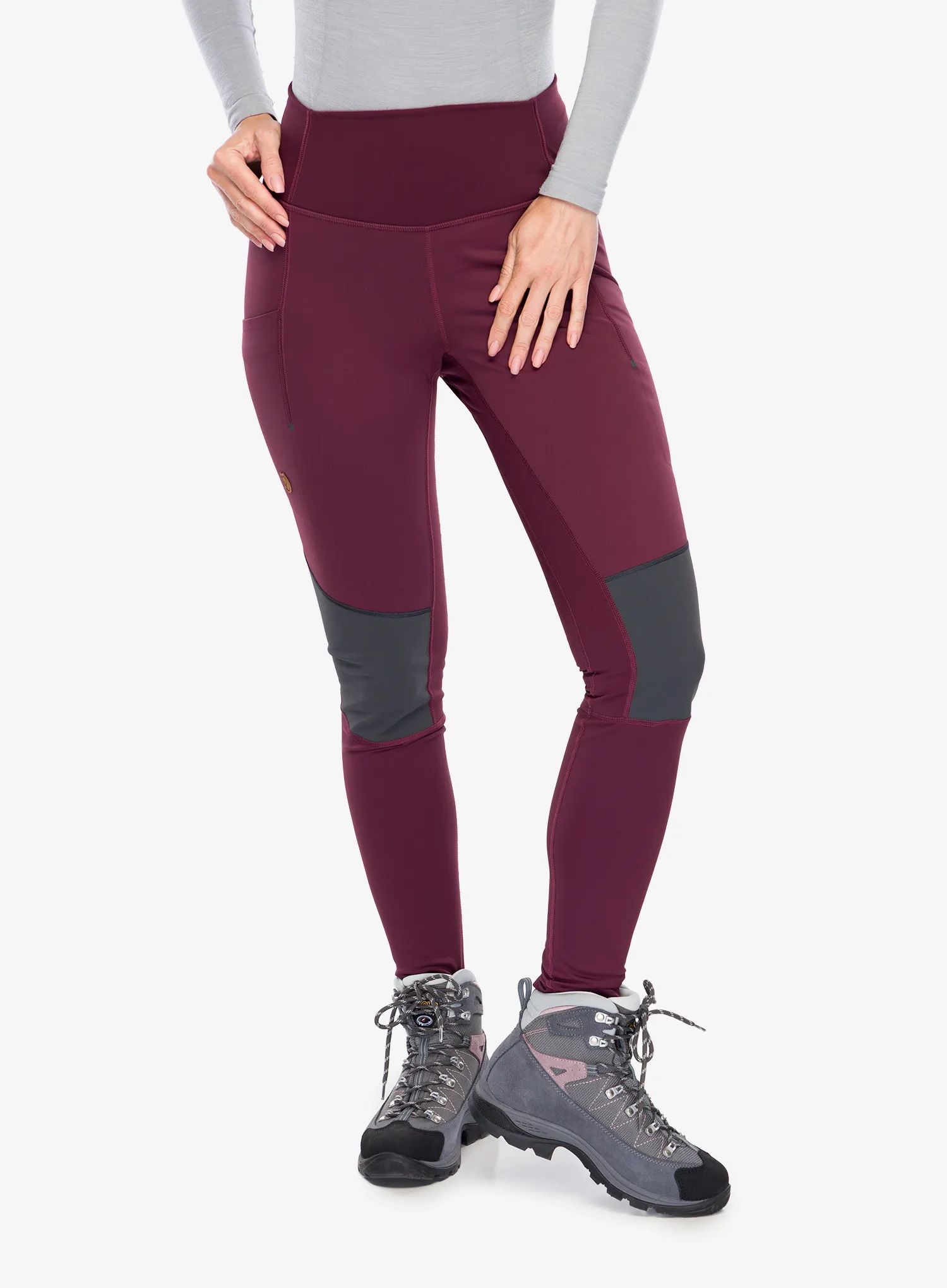 Spodnie damskie Fjallraven Abisko Varm Trekking Tights port-iron grey L