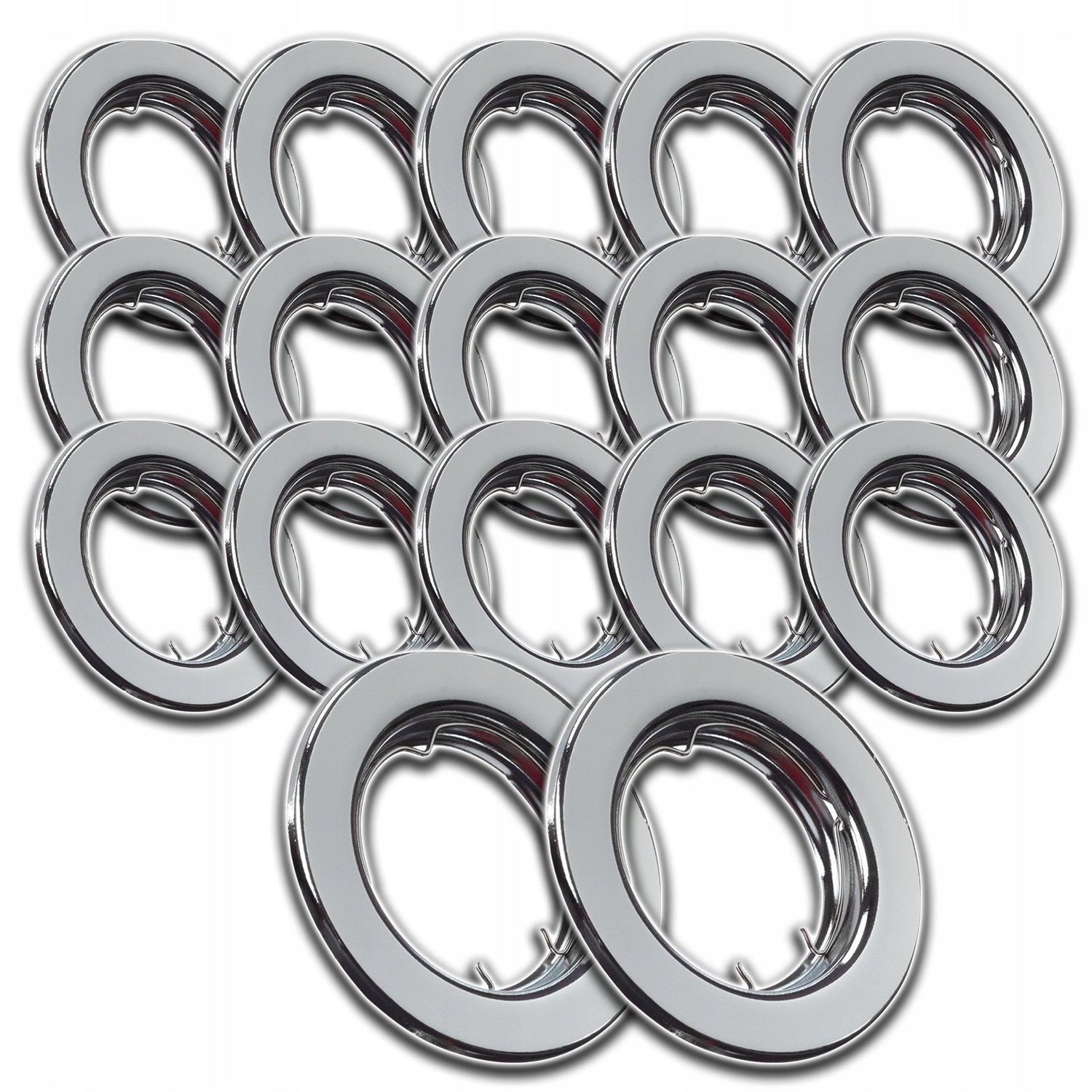 17x Kulatá Stropní Objímka Stropní Očko Pod Omítku Kolo Chromová Hliníková