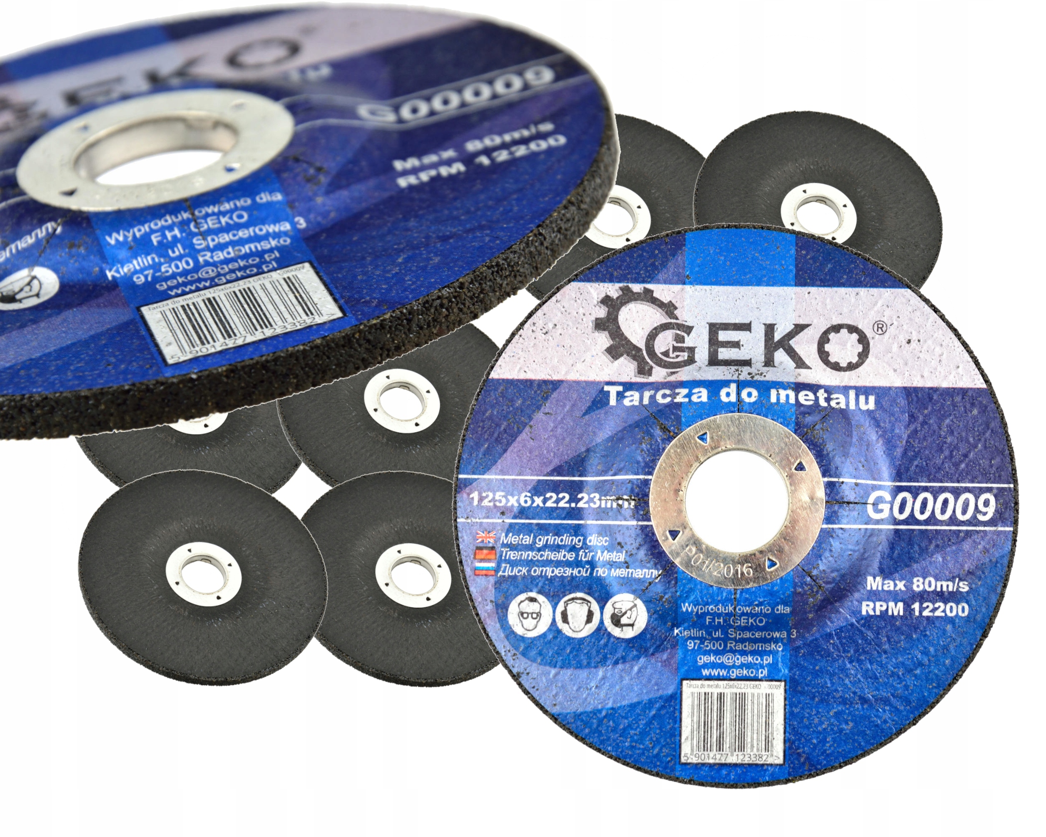 

Tarcze do szlifowania metalu 125x6x22 mm 15 sztuk