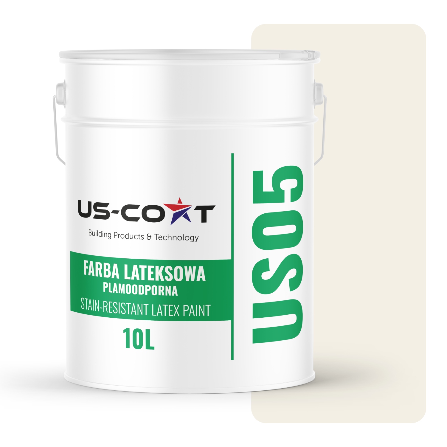 Latexová Odolná Farba Biela Zlomená Do Béžovej H3884 10L Hlboká Matná