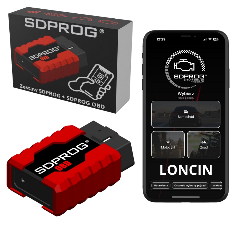 Diagnostický tester pro čtyřkolky Loncin program Sdprog rozhraní obd2