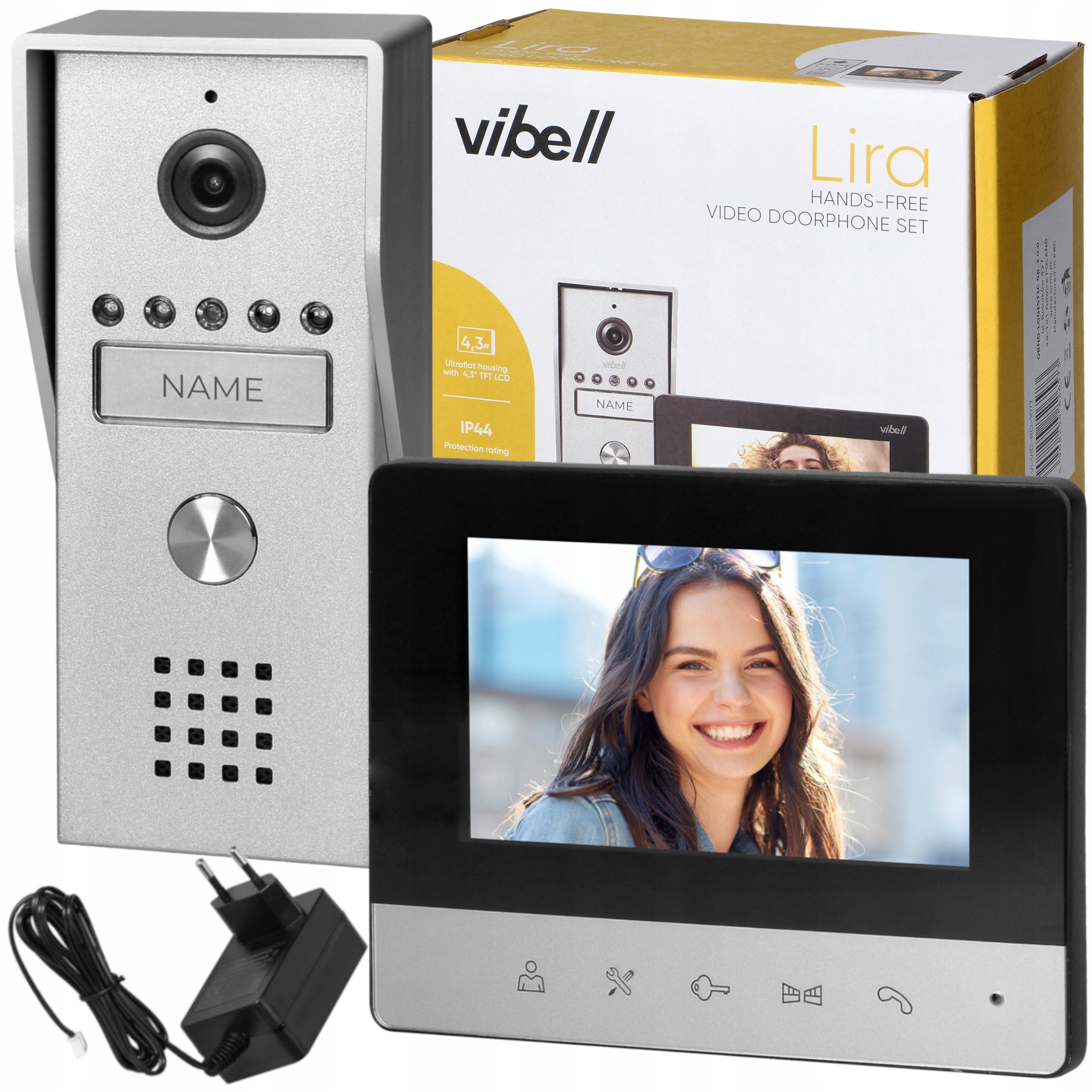 Videovrátnik Videovrátnik Vrátnik Orno 4,3" Bránka Brána Strieška