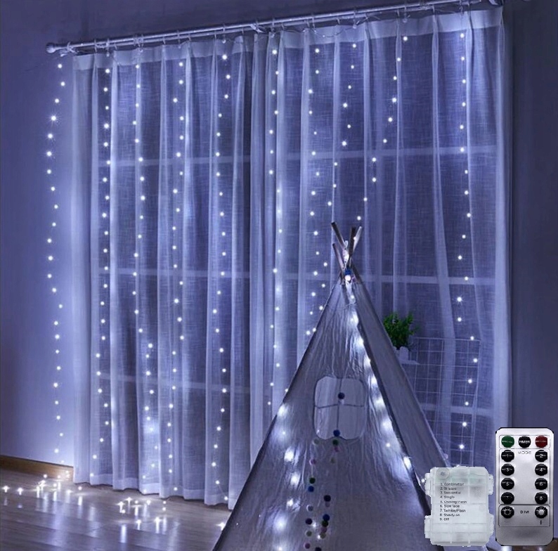 

kurtyna świetlna Led 3x3m lampki Na Baterie