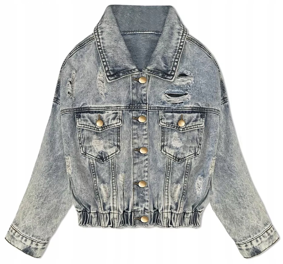 Krátká Džínová Bunda W024 J.modrá Xs (34)