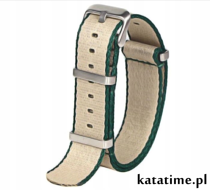 PASEK NATO 22 mm do zegarka nylonowy wodoodporny beżowy SUPER JAKOŚĆ!