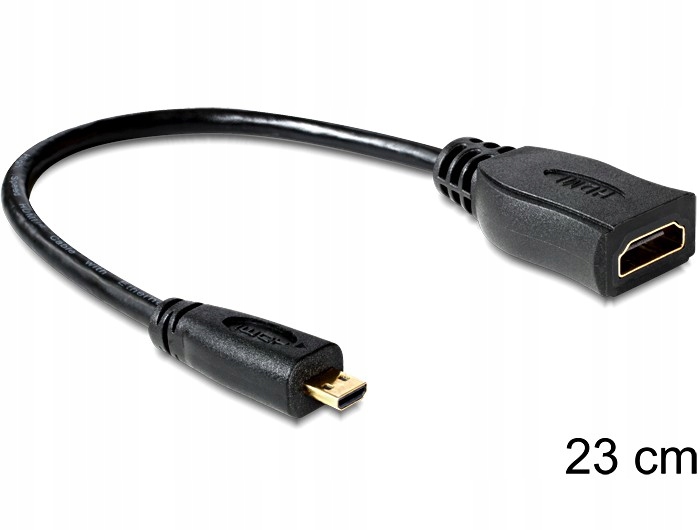 Adapter Micro HDMI-D(M)-HDMI-A(F) 23cm