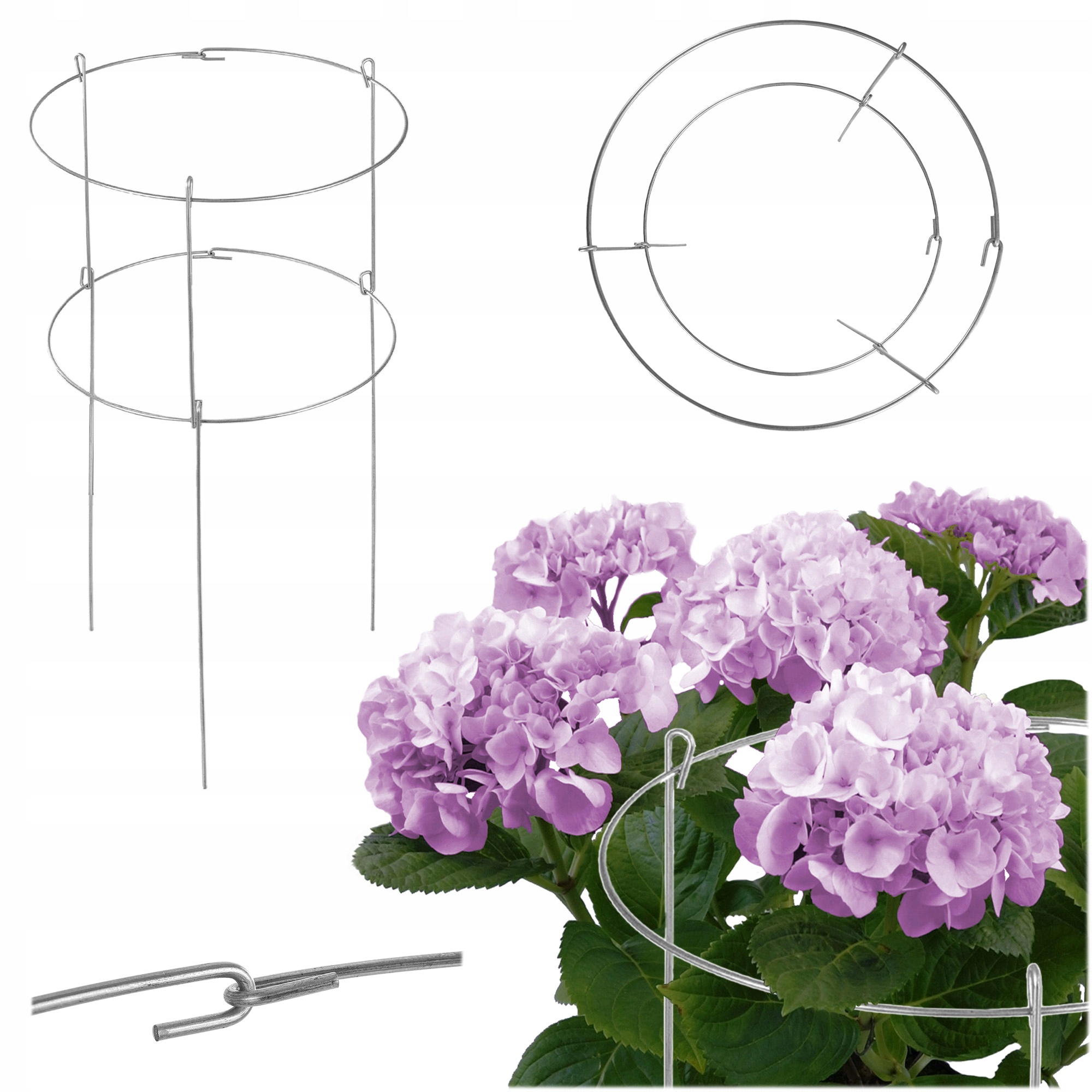 Цветочная опора для растений, 60 см, подставка для гортензии, монстеры, розы, сталь