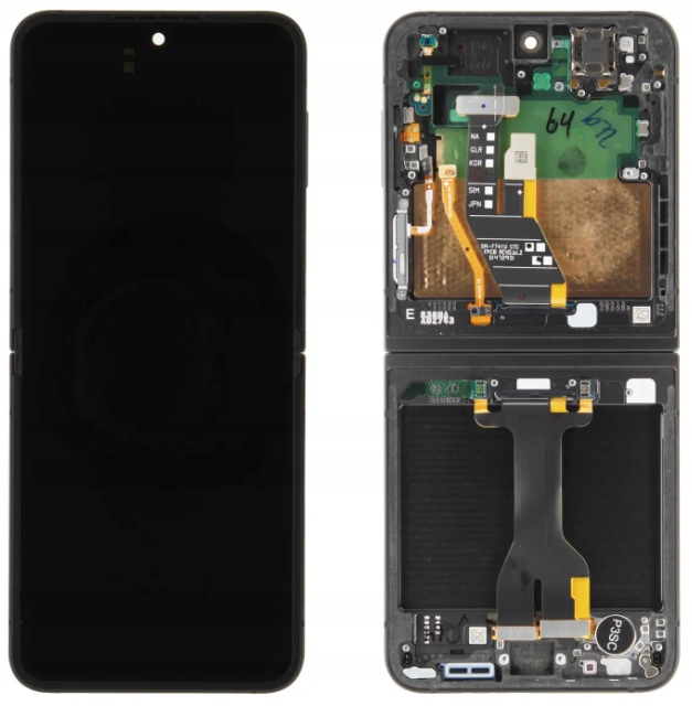 100% Originální LCD displej Rámeček Samsung Z Flip 6 F741B Černý