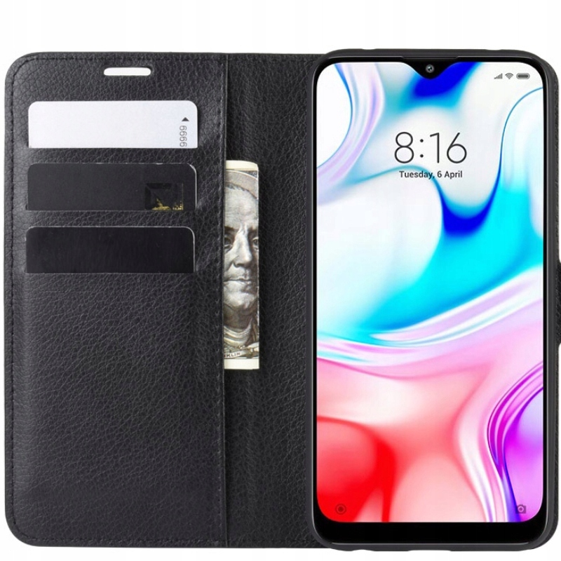 

Etui Z Klapką Portfel Litchi Do Xiaomi Redmi 8