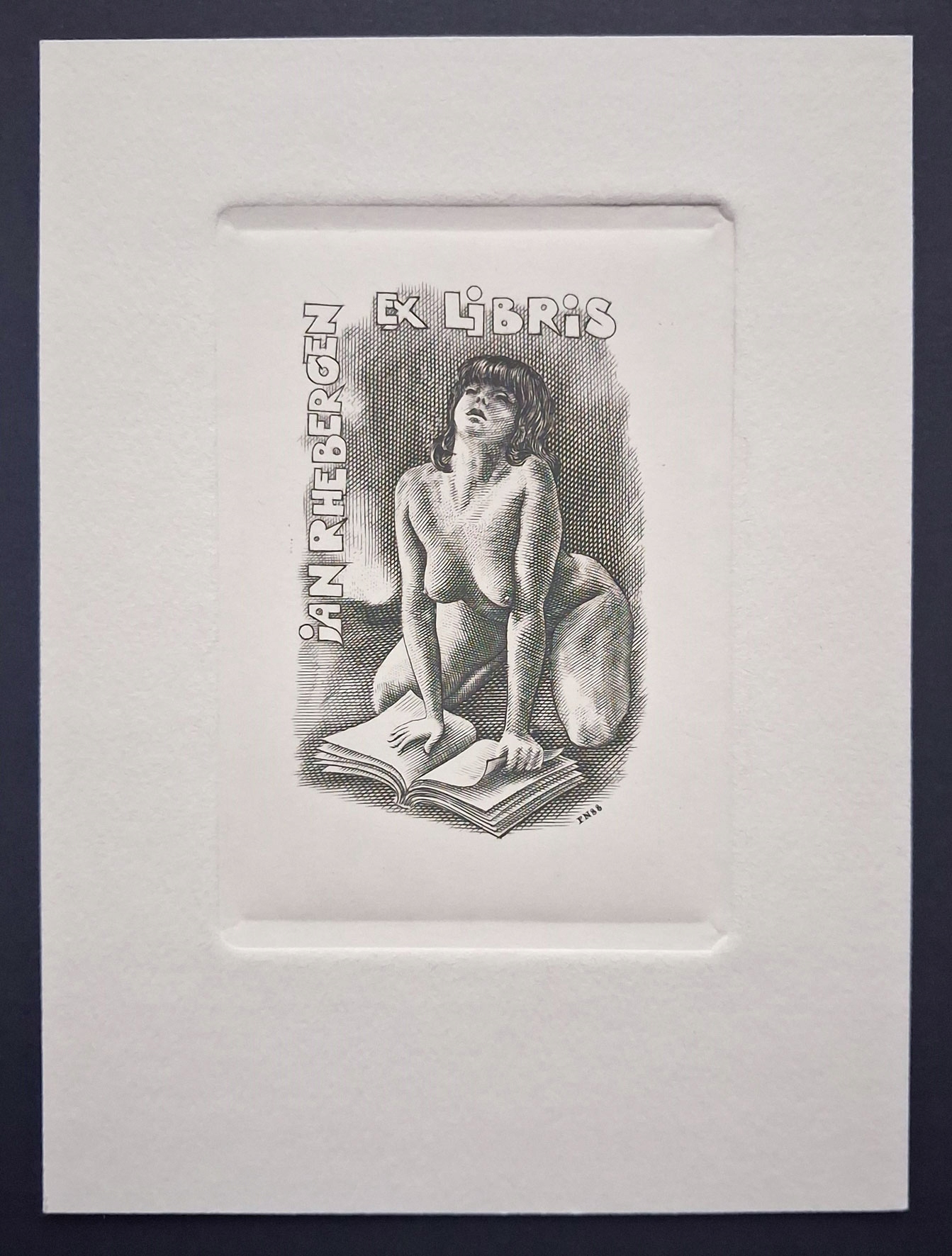 *KP* Naszarkowski Piotr - Ex libris Jan Rhebergen, C2, 1988