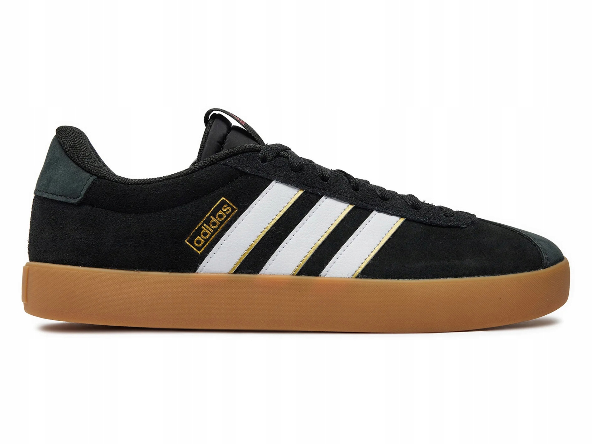 Pánské boty Adidas VL Court IH4789 sportovní tenisky černé kožené 42