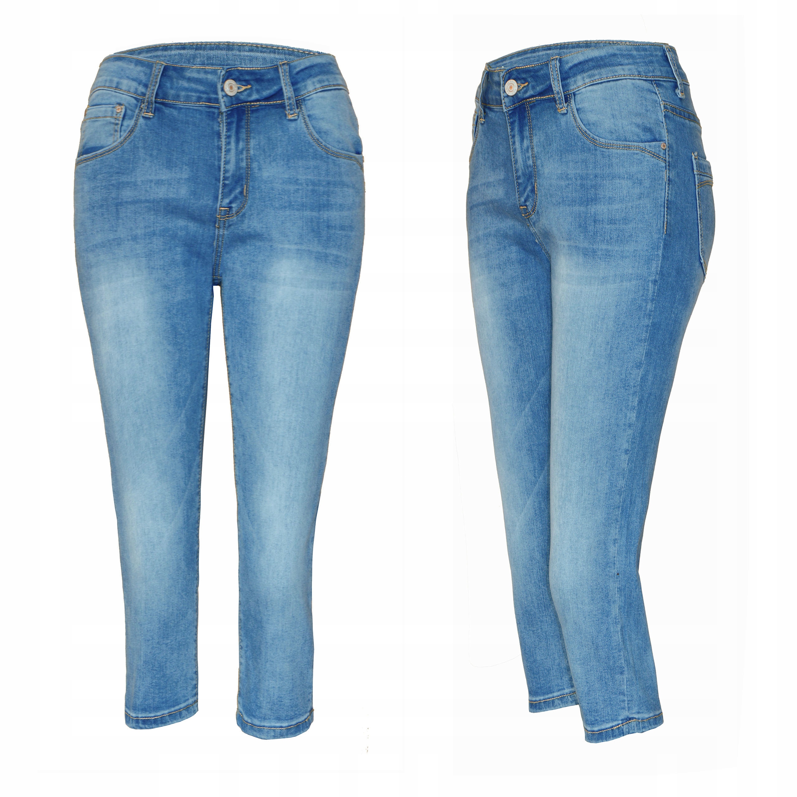 

Hit super spodnie jeansowe Rybaczki stretch 38 M