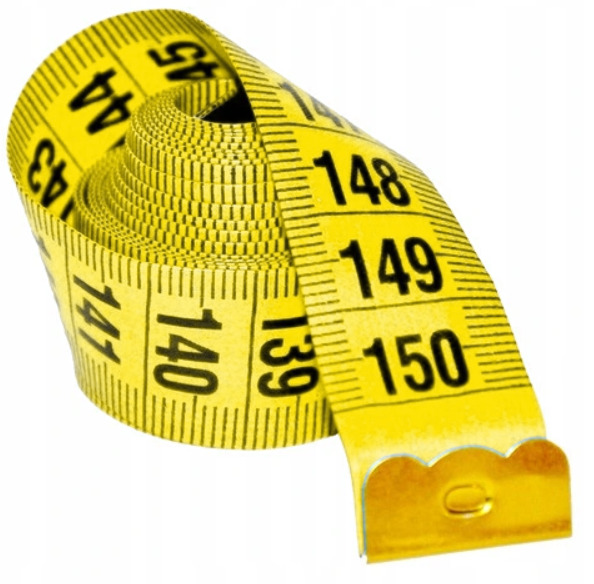 LINIJKA KRAWIECKA METR KRAWIECKI MIARKA 150 cm CENTYMETR KRAWIECKI TAŚMA EAN (GTIN) 5904734401353