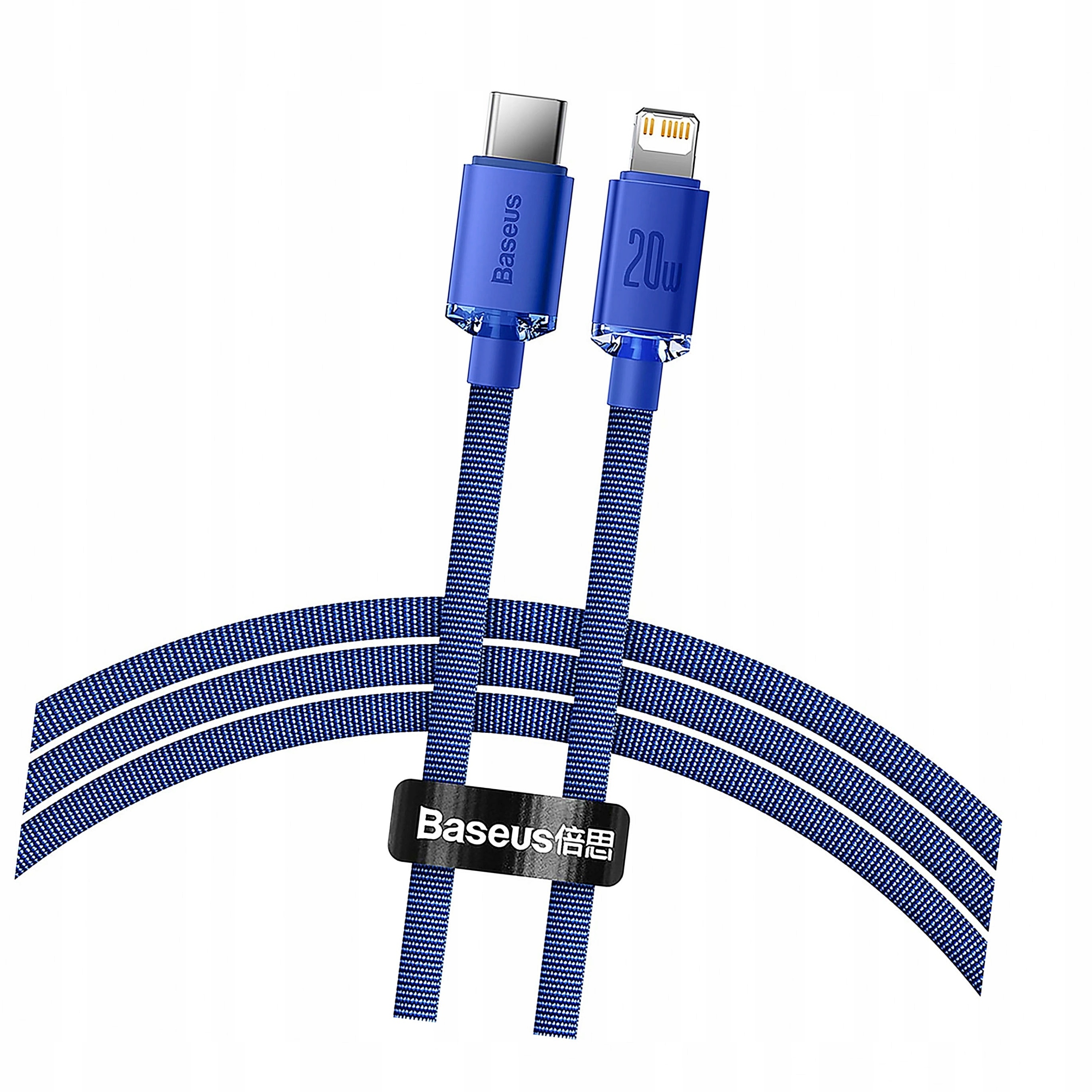 Kabel Baseus CAJY000203 Lightning Usb-c Pd 20W 480Mb/s 1,2m niebieski
