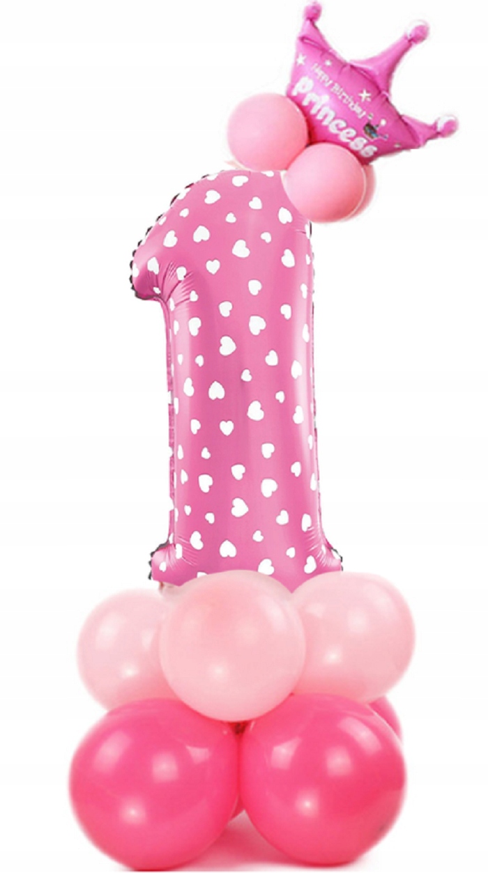 

Zestaw balonów różowych 1 Roczek