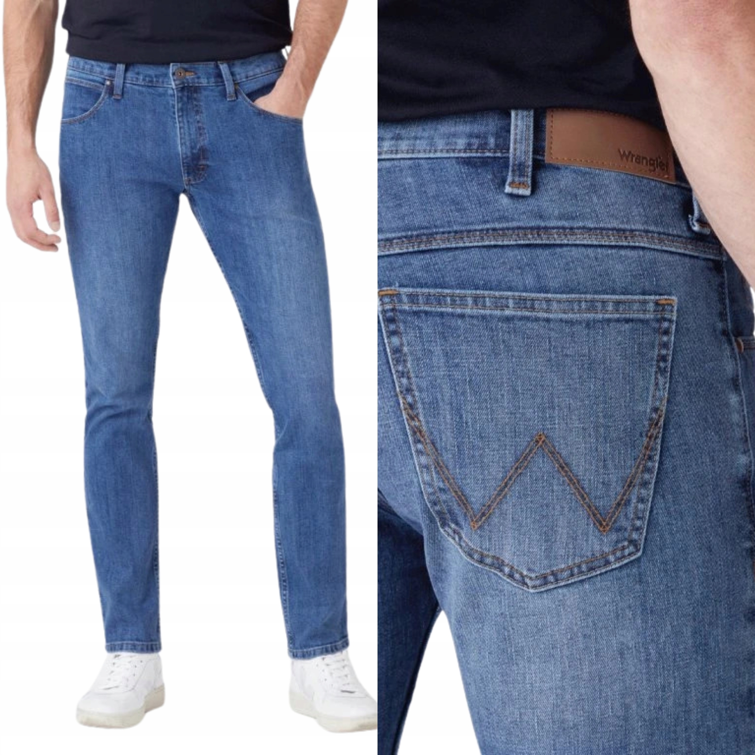 Wrangler kalhoty Tapered blue jeans Slim W33 L34