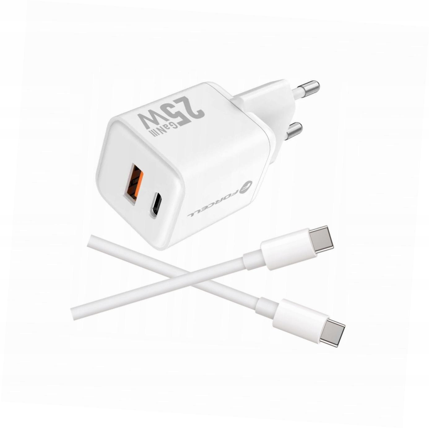 Szybka ładowarka Gan 25W 2 porty z kablem Usb-c do Samsung Galaxy S21 5G