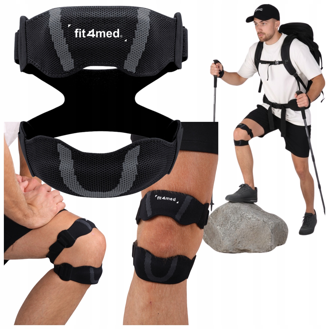 Orteza Kolana Rzepki Opaska Podrzepkowa Stabilizator Rzepki Profilowana