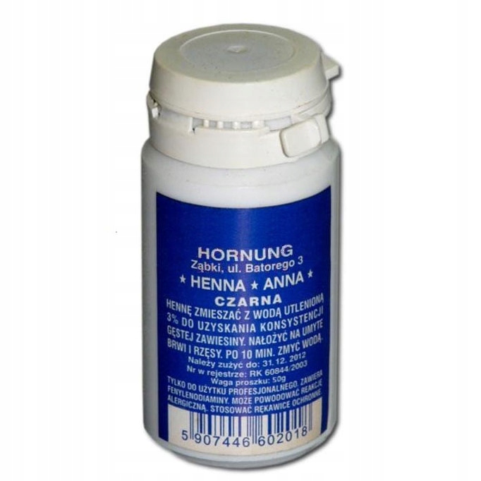 Henna Hornung pudrová Černá 100 g na líčení obočí