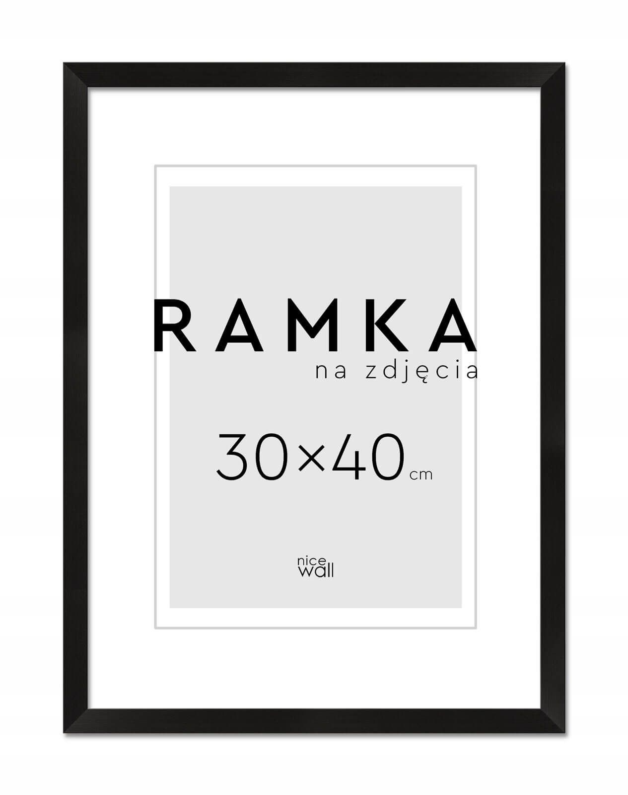 

Rama na zdjęcia 30x40 cm 40x30 cm Czarna