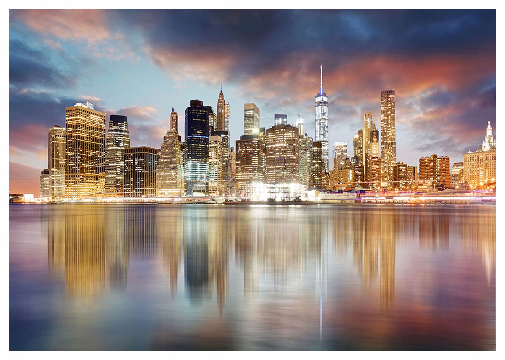 Vliesová fototapeta Městská krajina Západ Večerní město 300x210 lepidlo